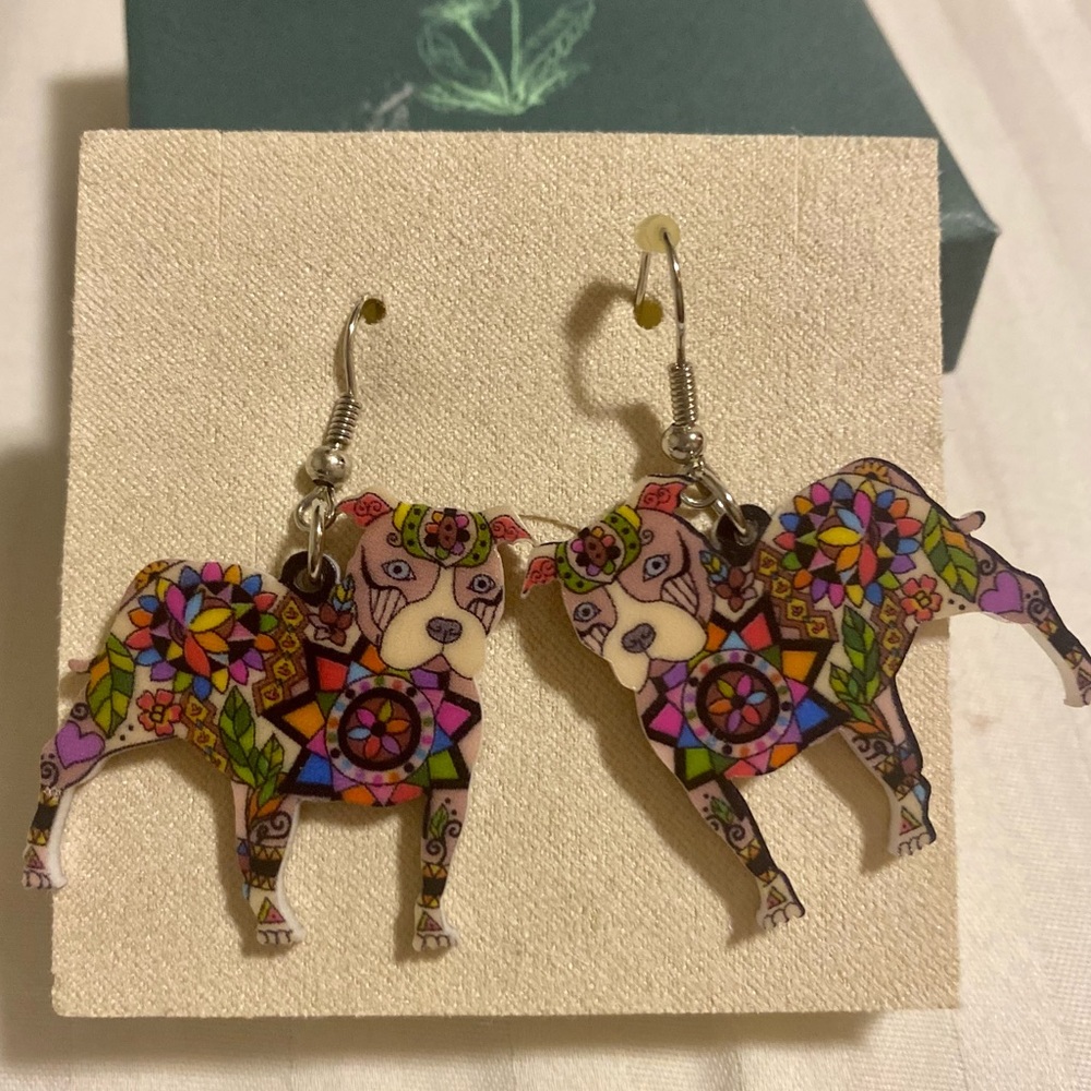 Dandelion Cute Dog Shape Earrings Gifts